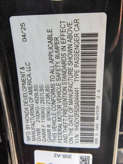 2025 Honda Accord Hybrid Sport Sedan