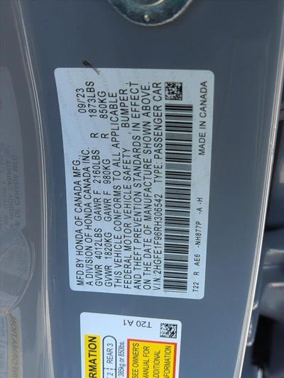 2024 Honda Civic Sedan Touring CVT
