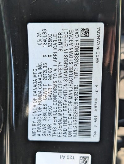 2025 Honda Civic Sedan Sport CVT