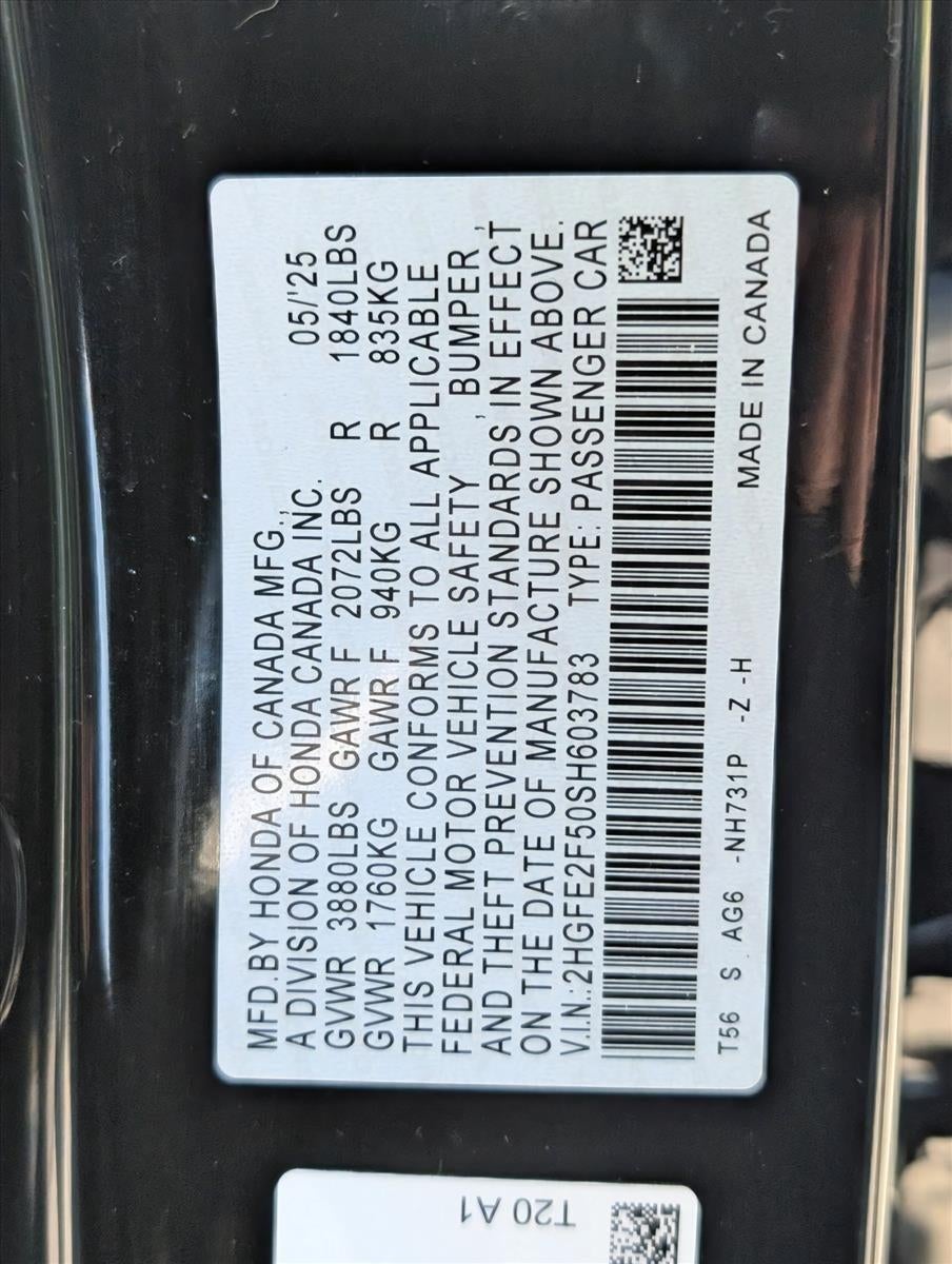2025 Honda Civic Sedan Sport CVT