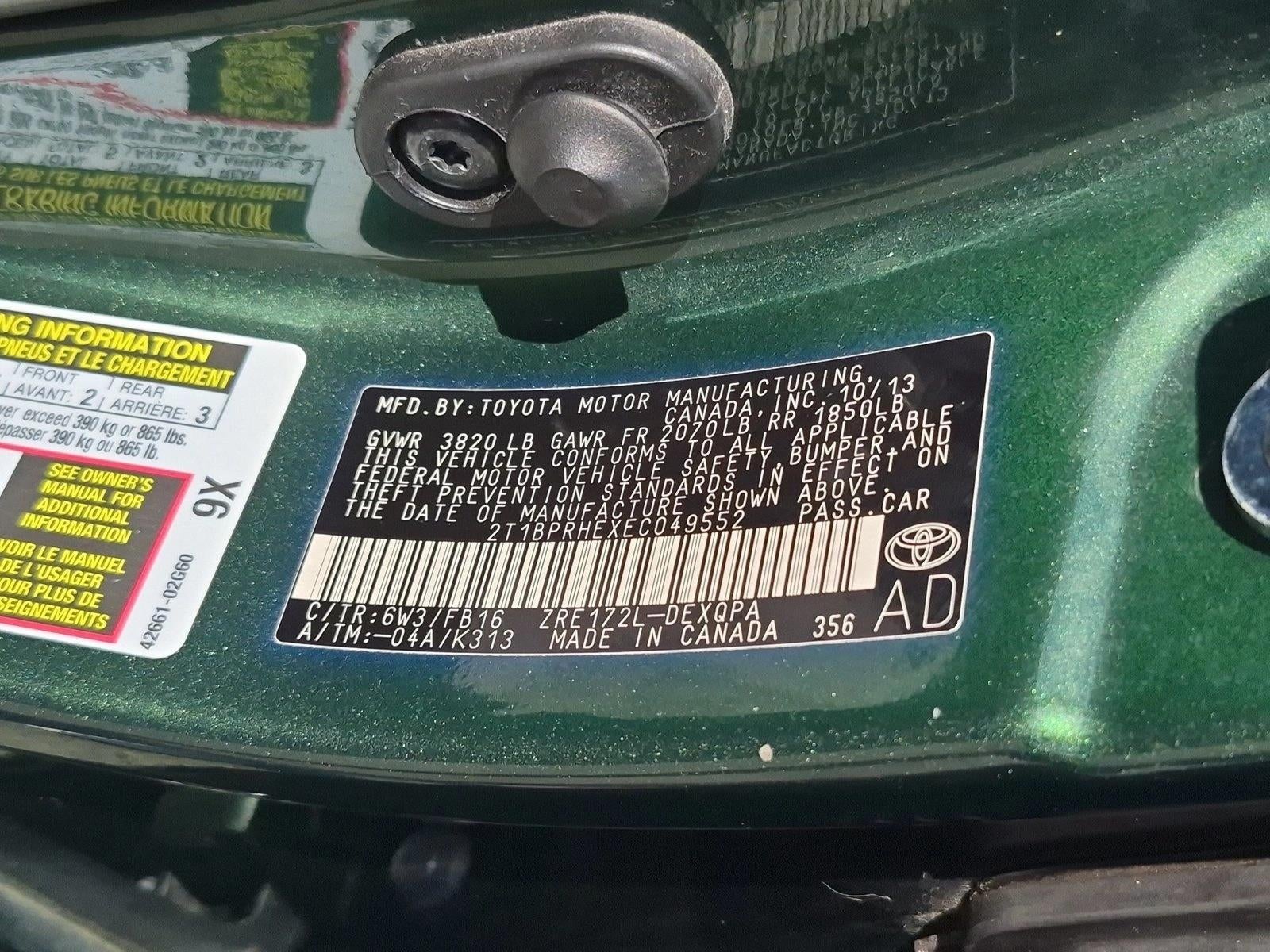 2014 Toyota Corolla 4dr Sdn CVT Auto LE ECO (Natl)