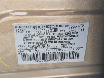 2026 Nissan Sentra SL Sedan *Ltd Avail*