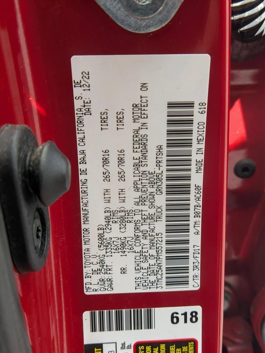 2023 Toyota Tacoma 4WD 4WD TRD Off Road Double Cab 5' Bed V6 AT (Natl)