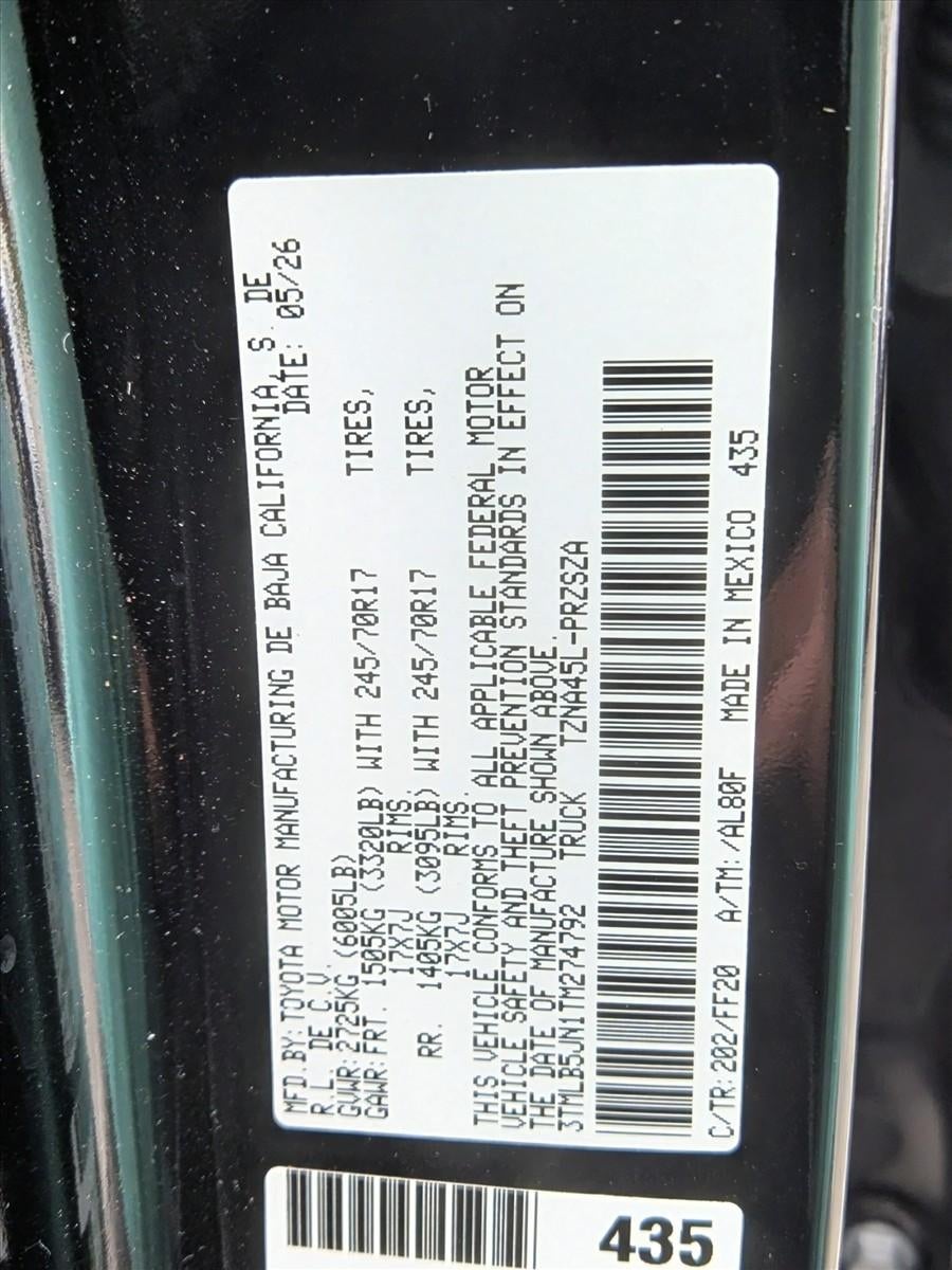 2026 Toyota Tacoma 4WD 4WD SR5 Double Cab 5' Bed AT (Natl)