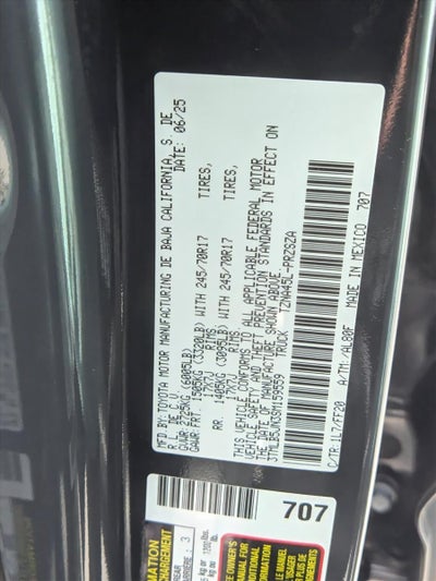 2025 Toyota Tacoma 4WD 4WD SR5 Double Cab 5' Bed AT (GS)
