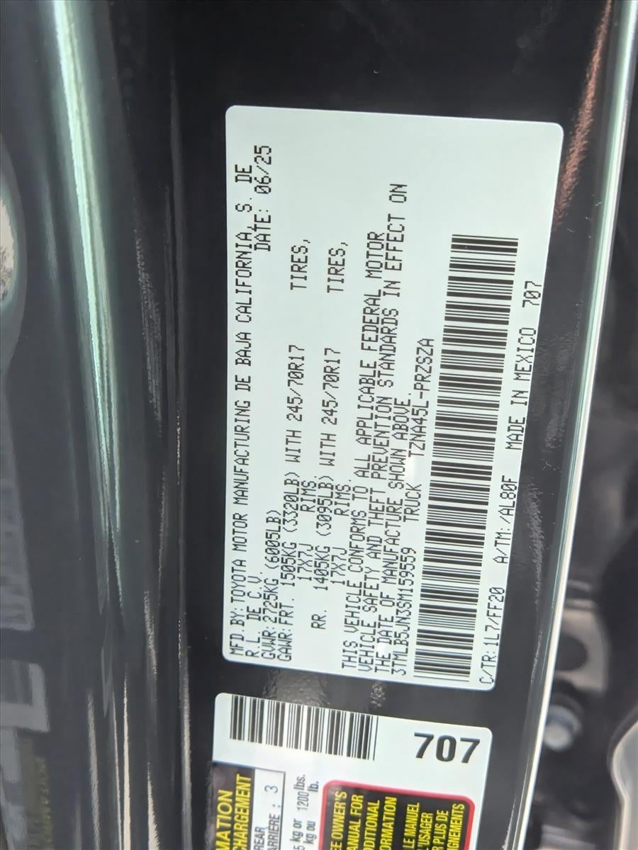 2025 Toyota Tacoma 4WD 4WD SR5 Double Cab 5' Bed AT (GS)