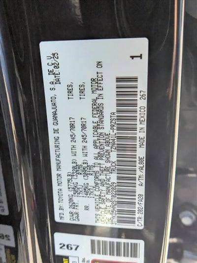2025 Toyota Tacoma 2WD 2WD SR Double Cab 5' Bed AT (Natl)