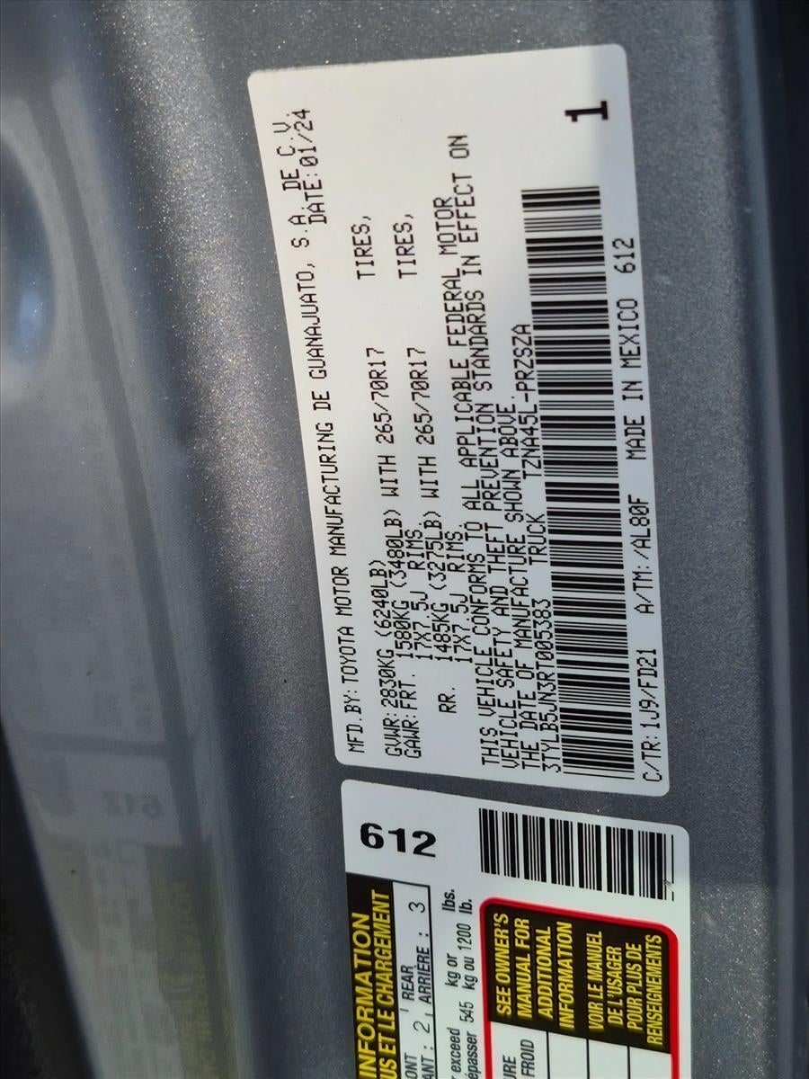 2024 Toyota Tacoma 4WD 4WD TRD Off Road Double Cab 5' Bed AT (Natl)