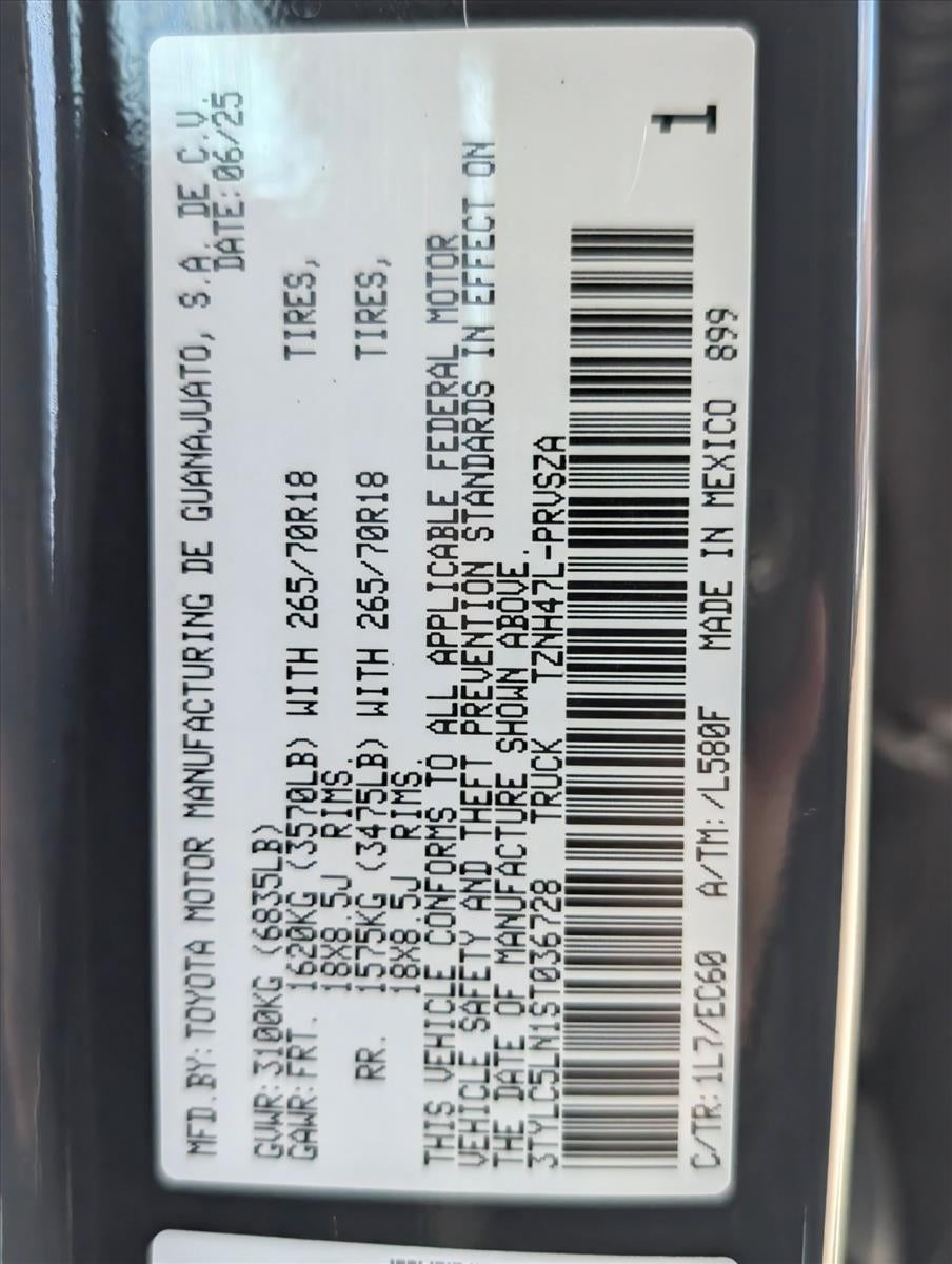 2025 Toyota Tacoma 4WD 4WD Trailhunter Hybrid Double Cab 6' Bed AT (Natl)