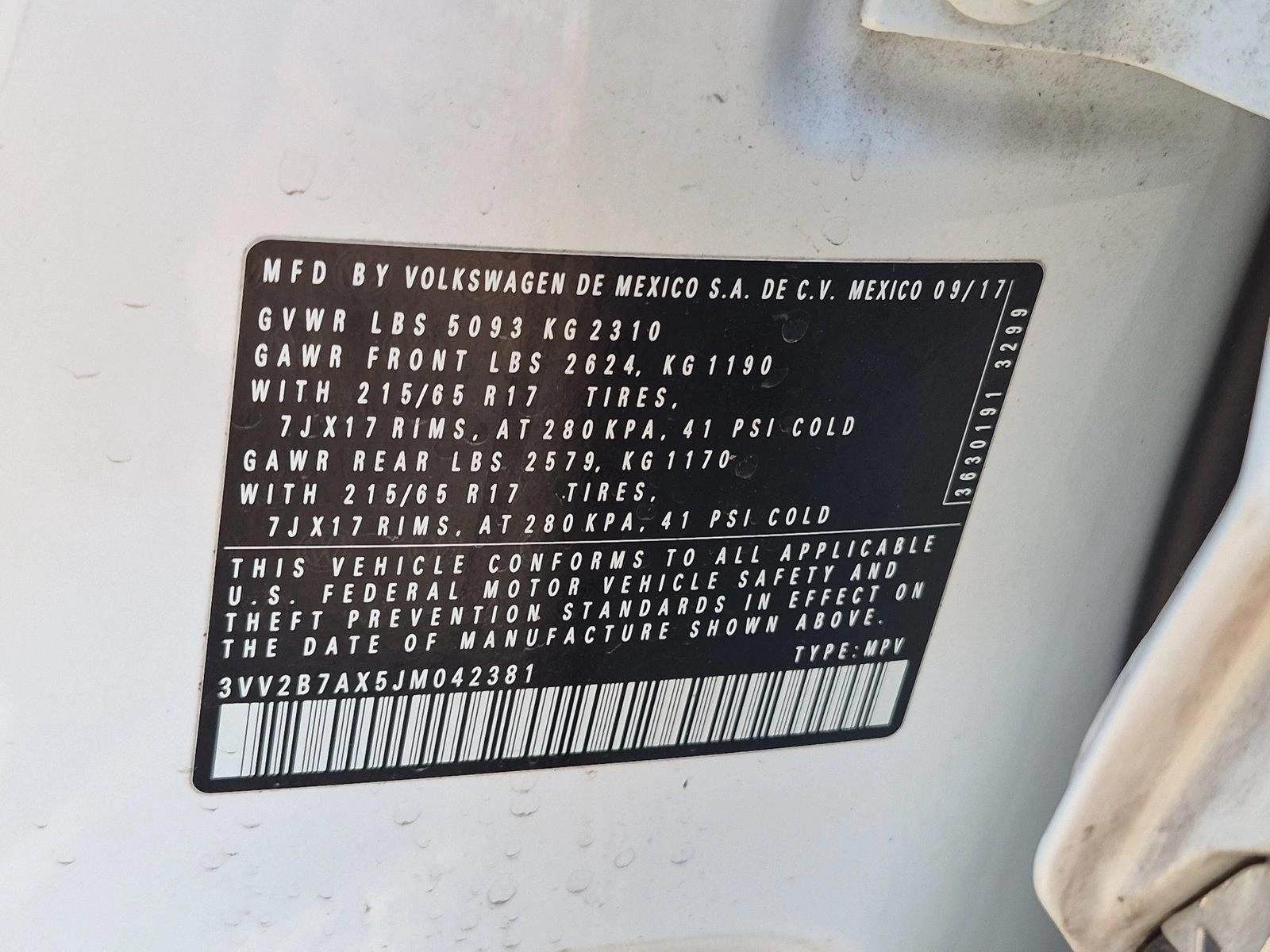 2018 Volkswagen Tiguan 2.0T SEL 4MOTION