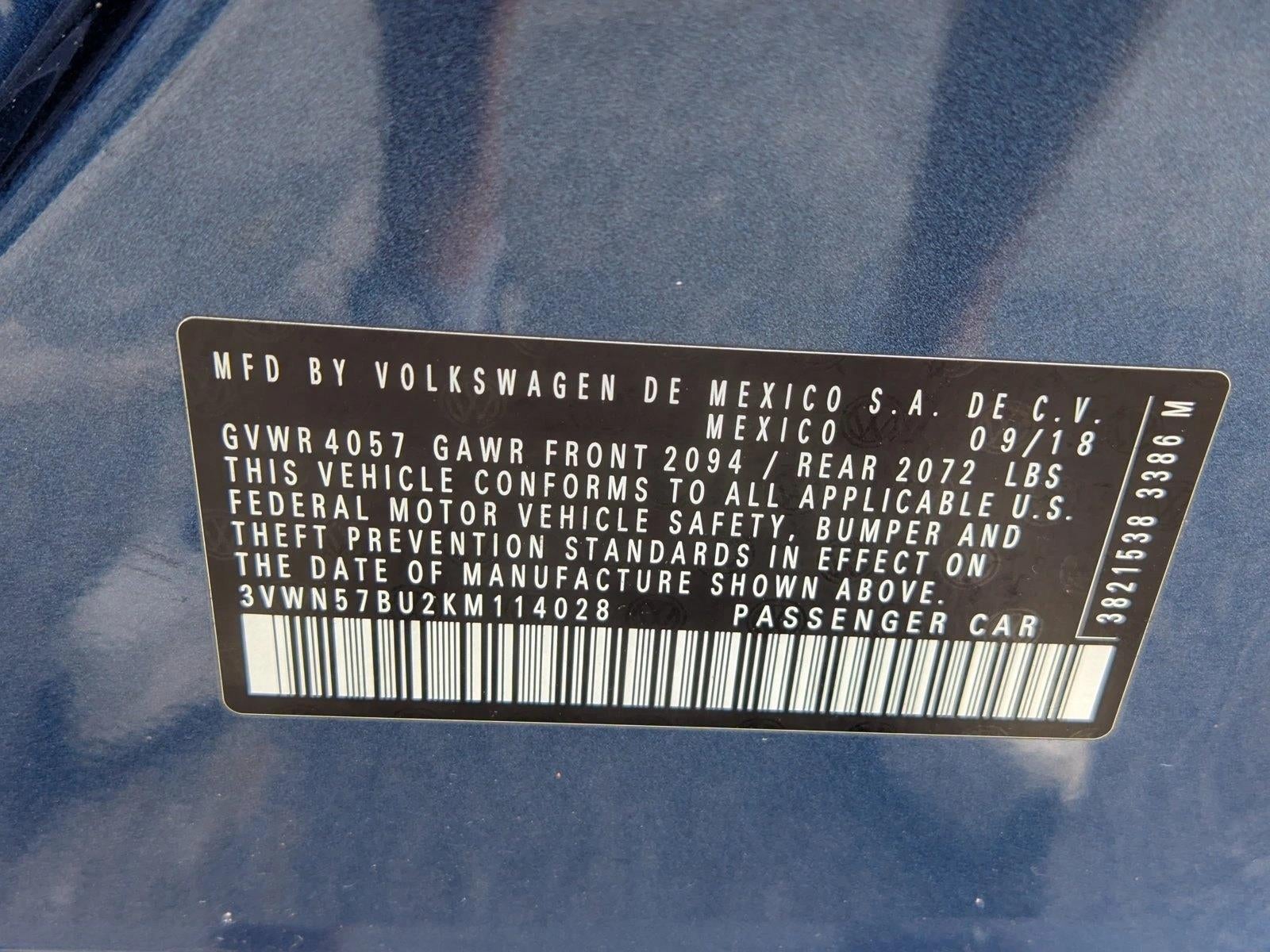 2019 Volkswagen Jetta S Manual w/SULEV