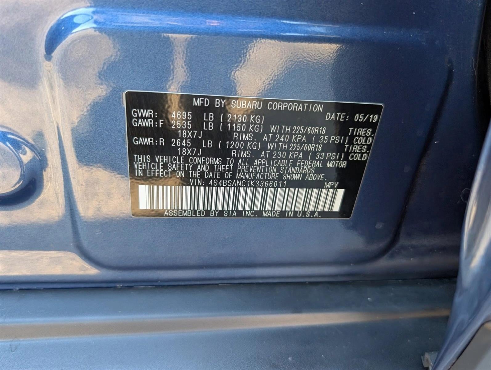 2019 Subaru Outback 2.5i Limited