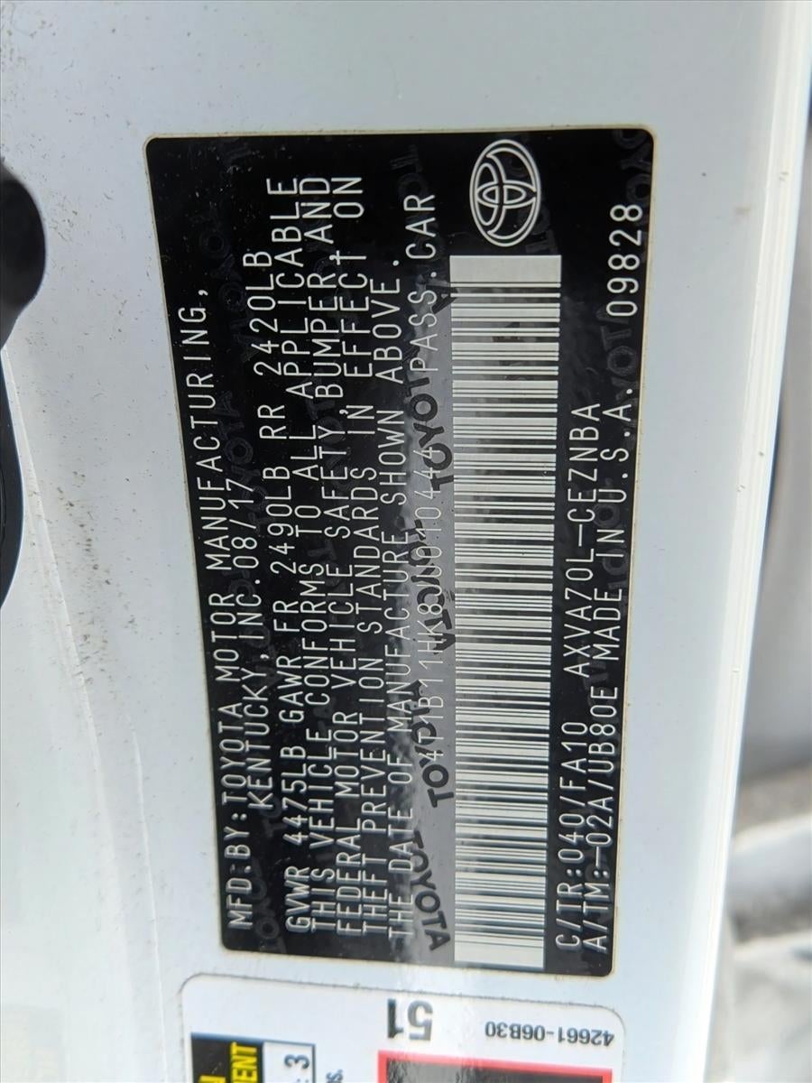 2018 Toyota Camry LE Auto (Natl)