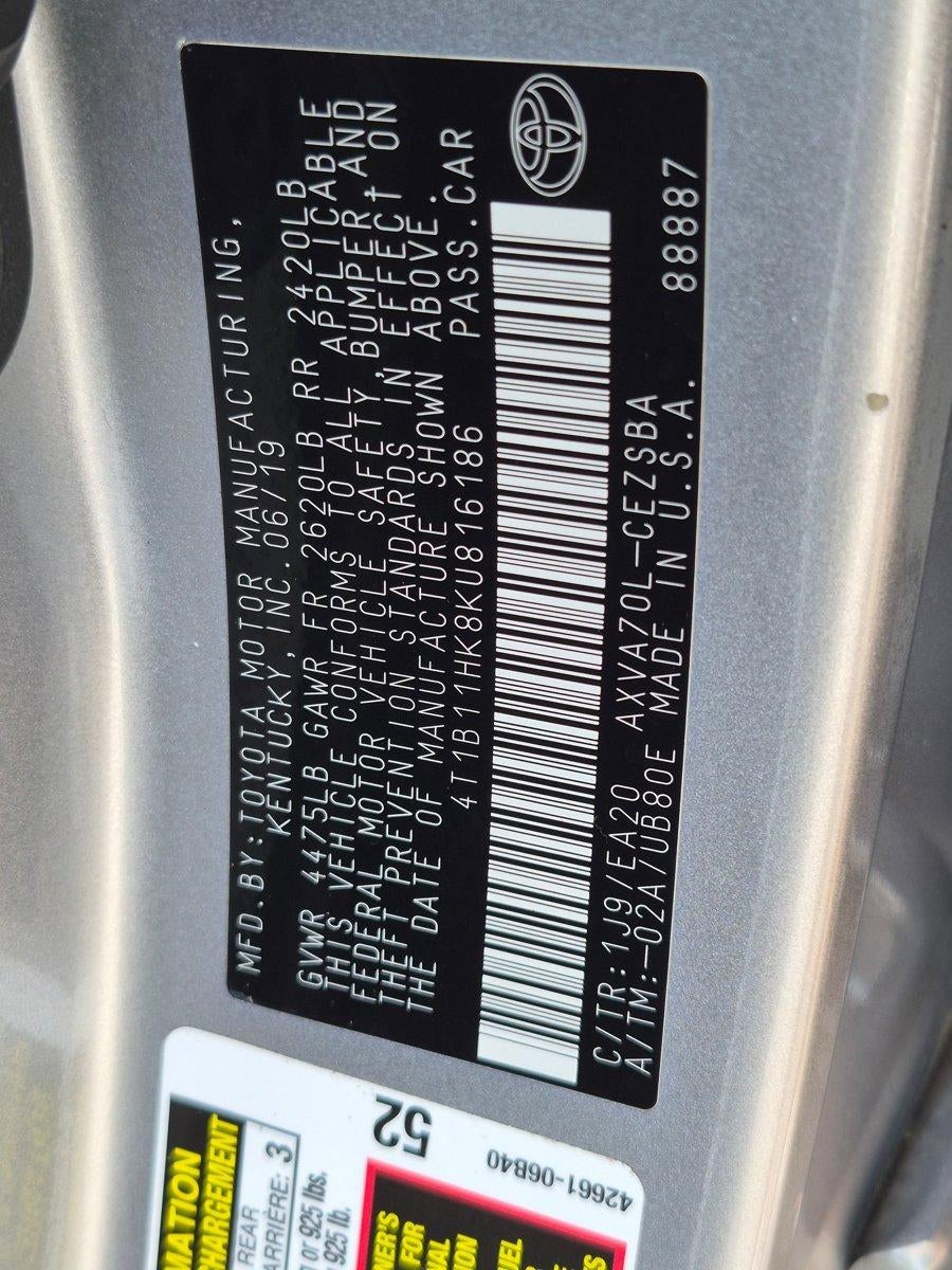 2019 Toyota Camry SE Auto (Natl)