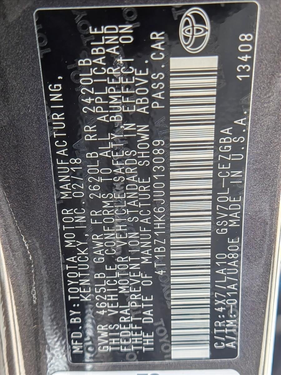 2018 Toyota Camry XLE V6 Auto (Natl)