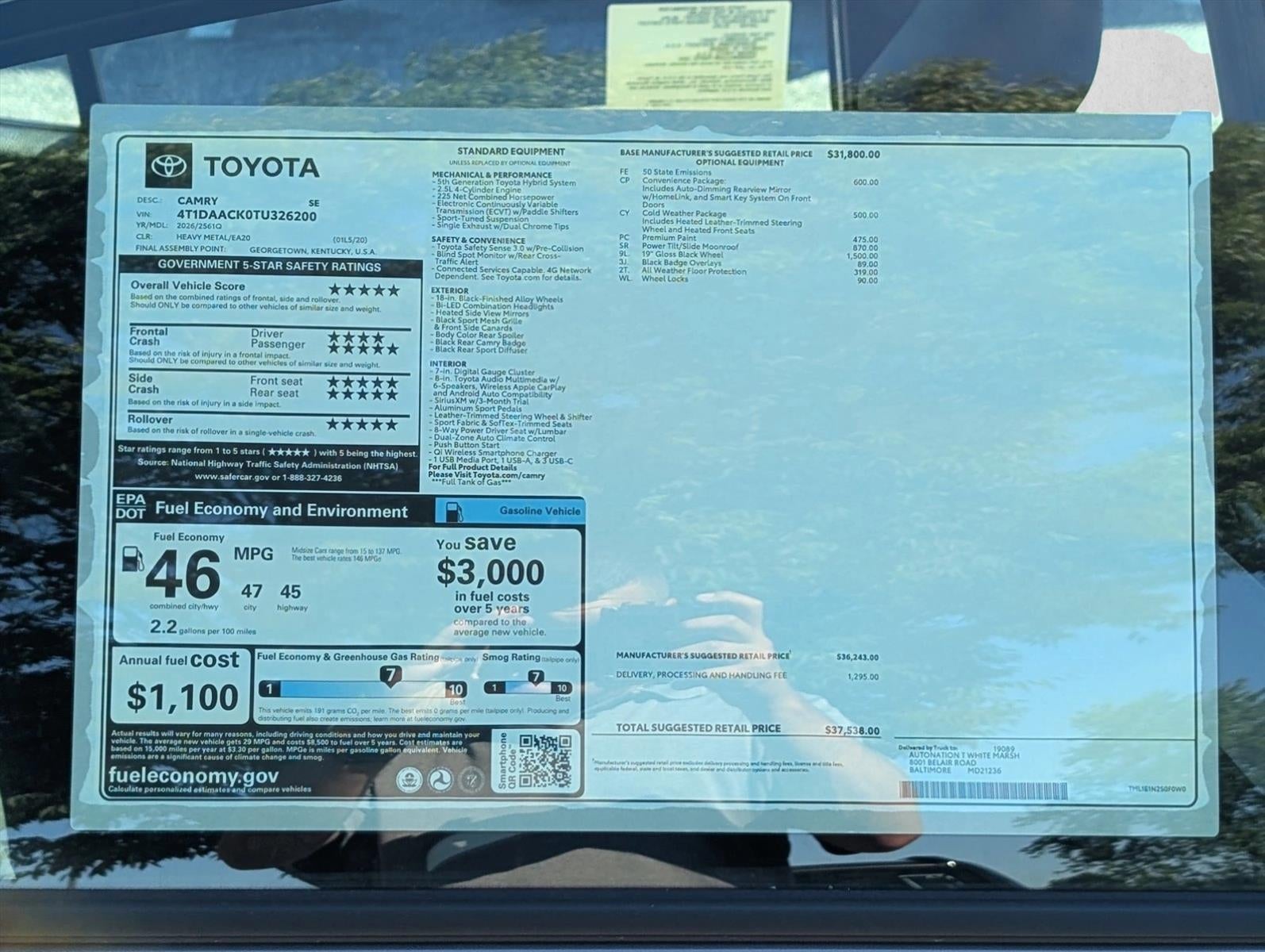 2026 Toyota Camry SE (Natl)