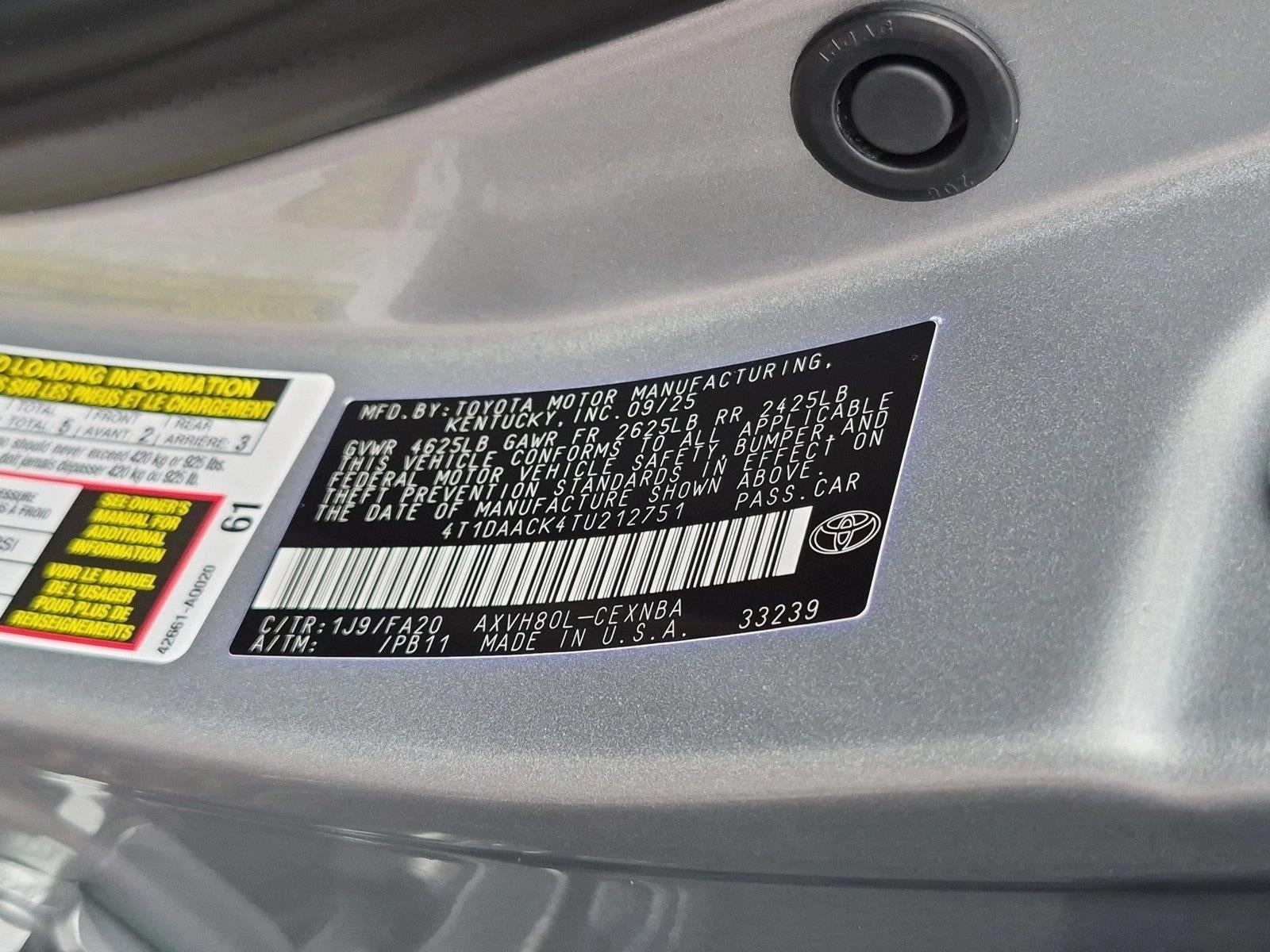 2026 Toyota Camry LE (SE)