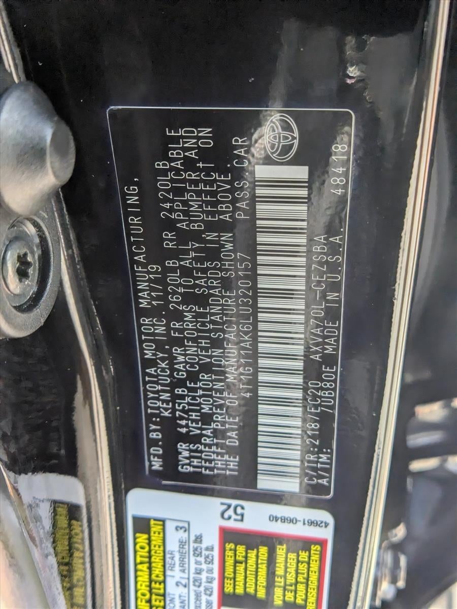 2020 Toyota Camry SE Nightshade Auto (Natl)