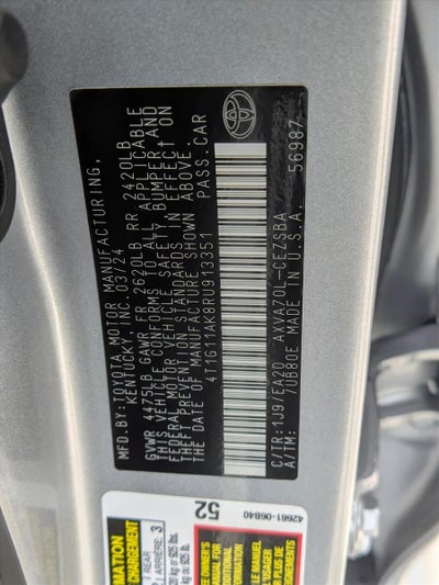2024 Toyota Camry SE Auto (Natl)