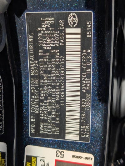 2024 Toyota Camry XSE Auto (Natl)