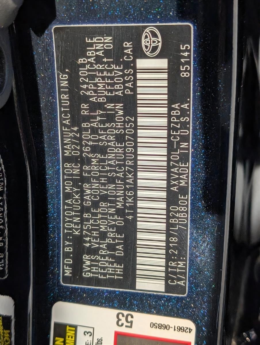 2024 Toyota Camry XSE Auto (Natl)