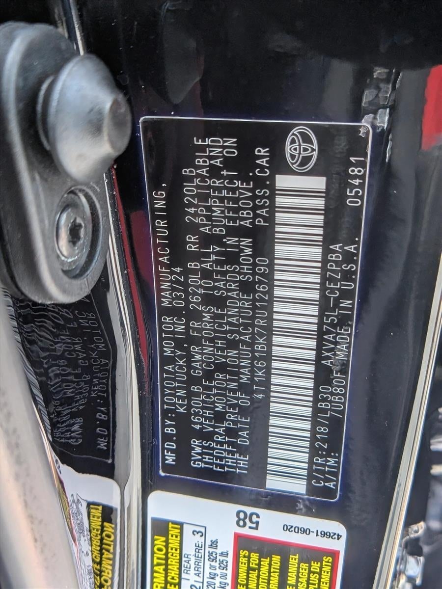 2024 Toyota Camry XSE Auto AWD (Natl)