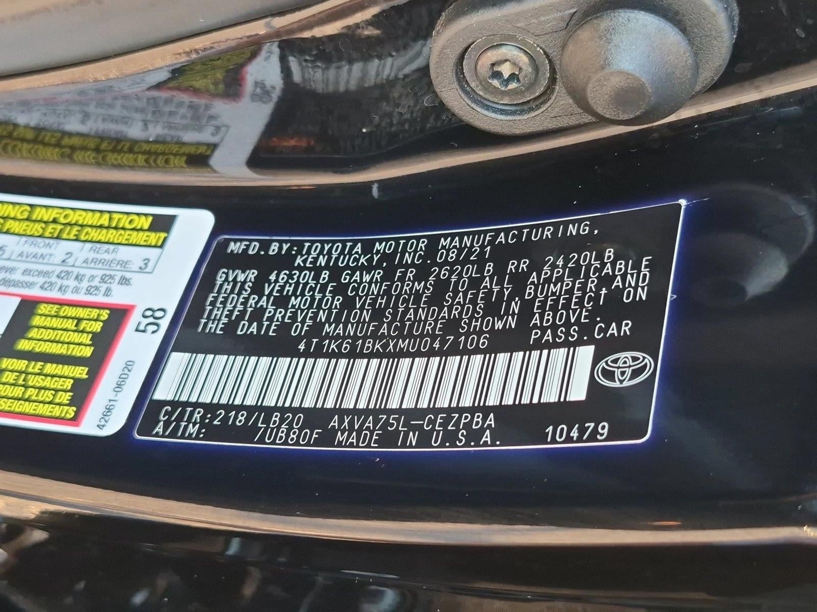 2021 Toyota Camry XSE Auto AWD (Natl)