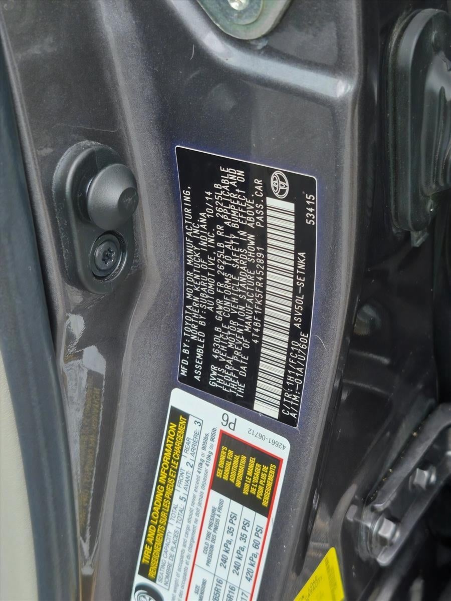 2015 Toyota Camry 4dr Sdn I4 Auto LE (Natl)