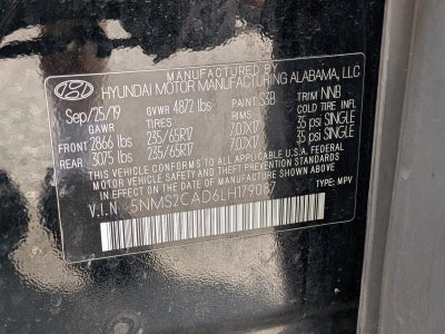 2020 Hyundai SANTA FE SE 2.4L Auto AWD
