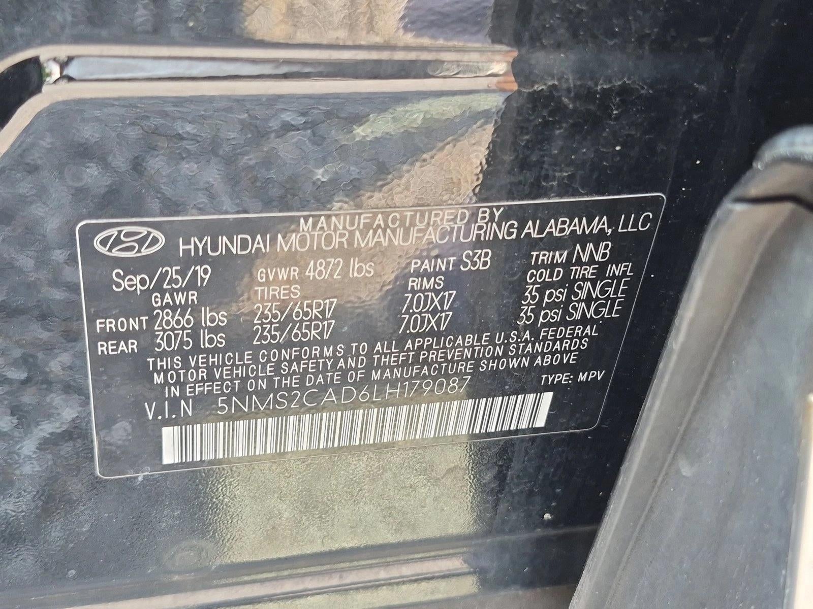 2020 Hyundai SANTA FE SE 2.4L Auto AWD