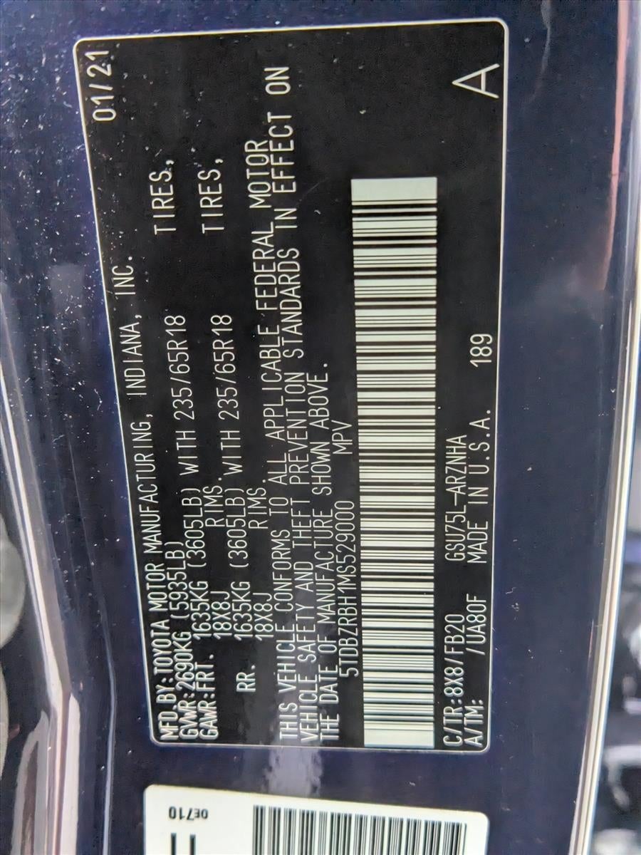 2021 Toyota Highlander LE AWD (Natl)