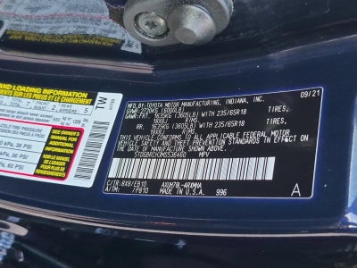 2021 Toyota Highlander Hybrid XLE AWD (Natl)