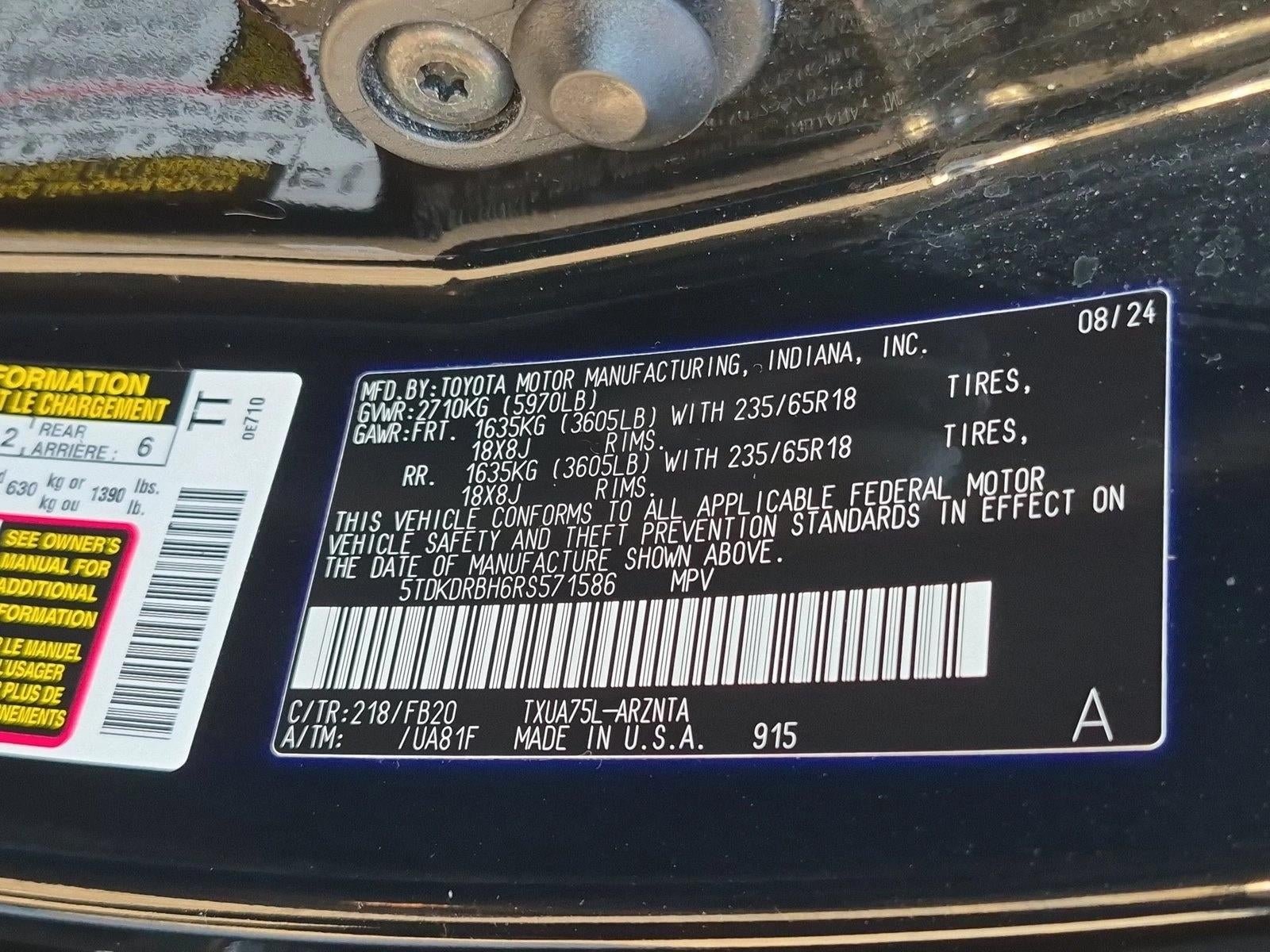 2024 Toyota Highlander LE AWD (Natl)