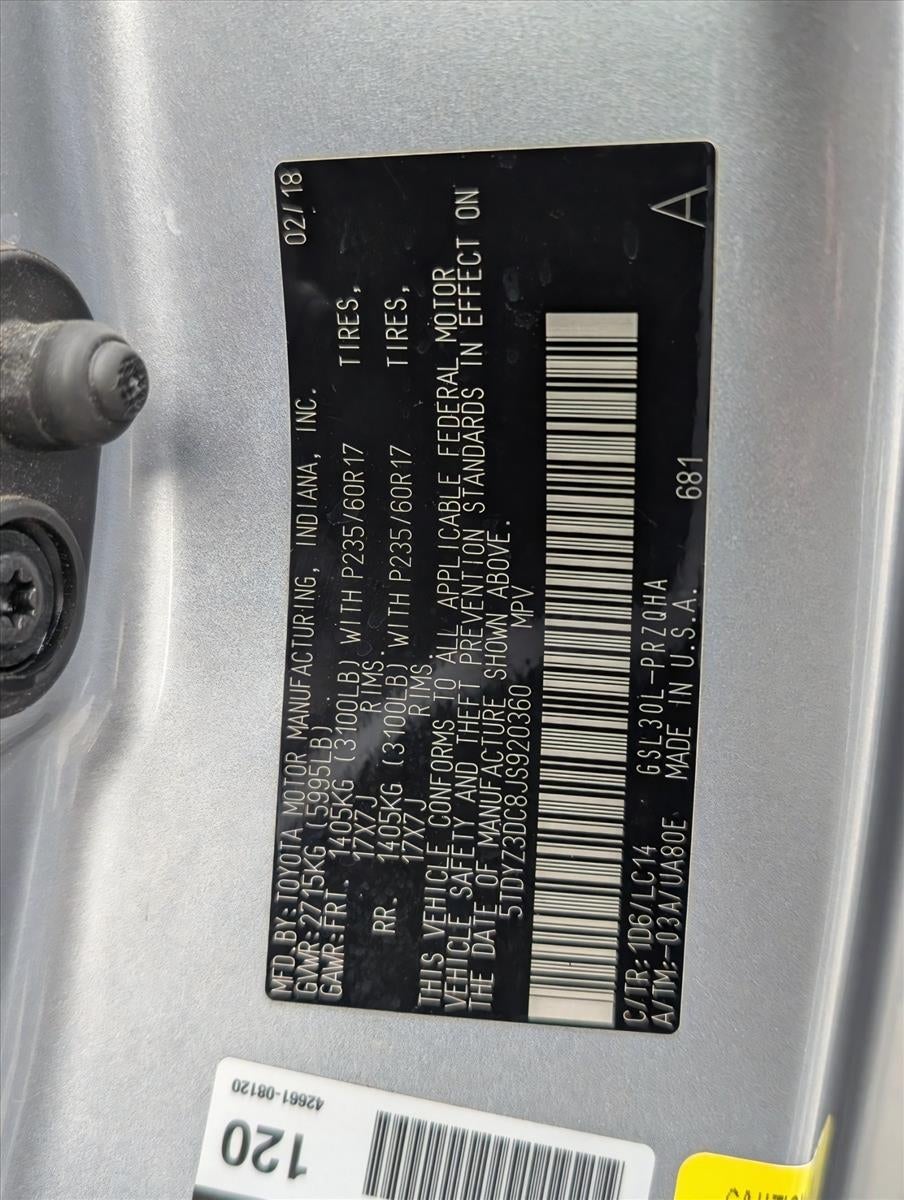 2018 Toyota Sienna XLE FWD 8-Passenger (Natl)