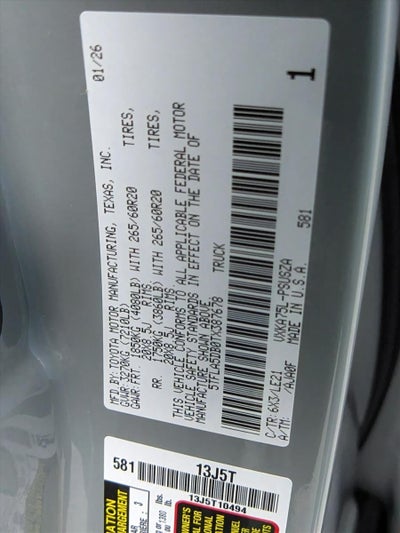 2026 Toyota Tundra 4WD 4WD SR5 CrewMax 5.5' Bed (Natl)