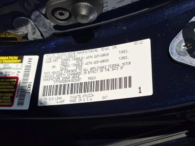 2022 Toyota Tundra 4WD 4WD 1794 Edition CrewMax 5.5' Bed (Natl)