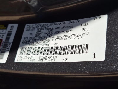 2026 Toyota Sequoia Platinum 4WD (Natl)