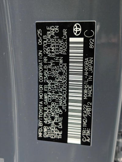 2025 Toyota Prius Plug-In Hybrid XSE (Natl)