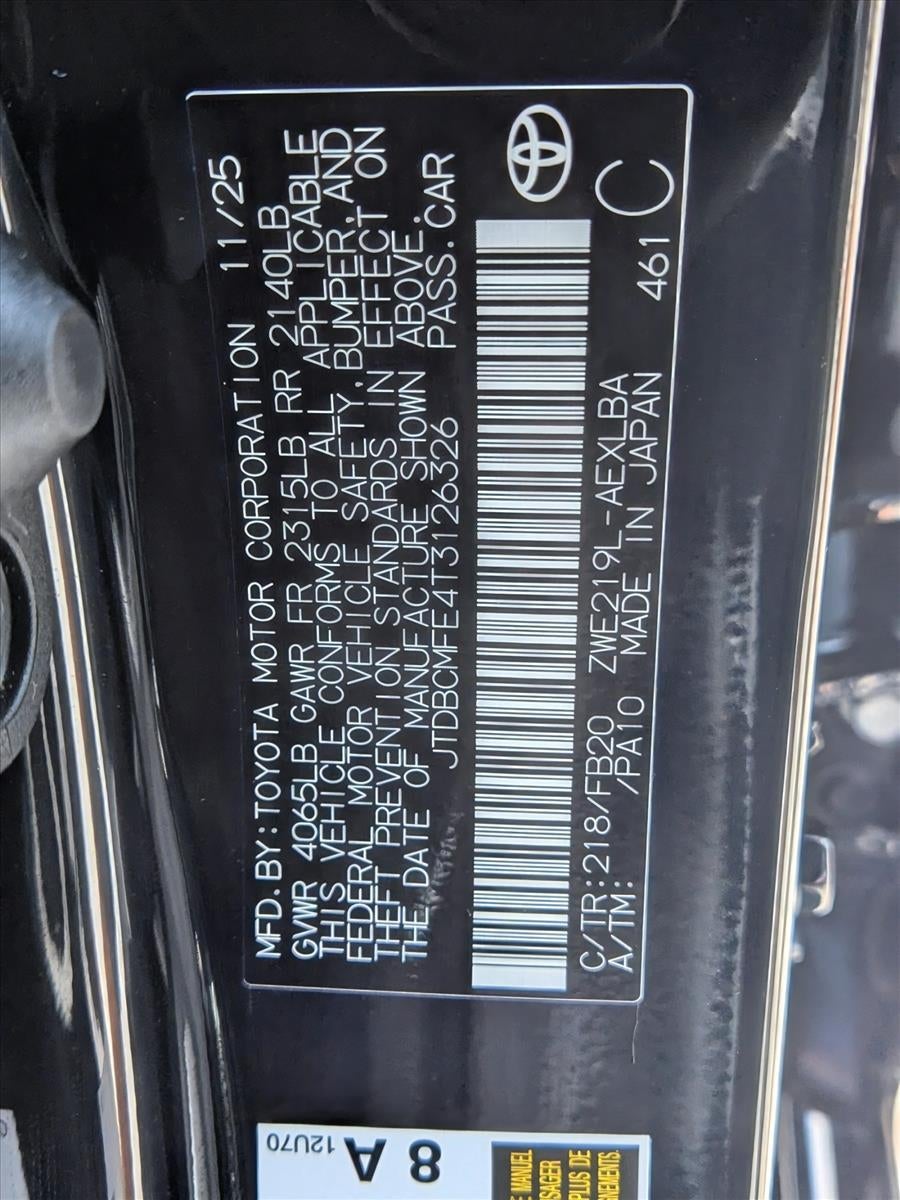 2026 Toyota Corolla Hybrid LE FWD (Natl)