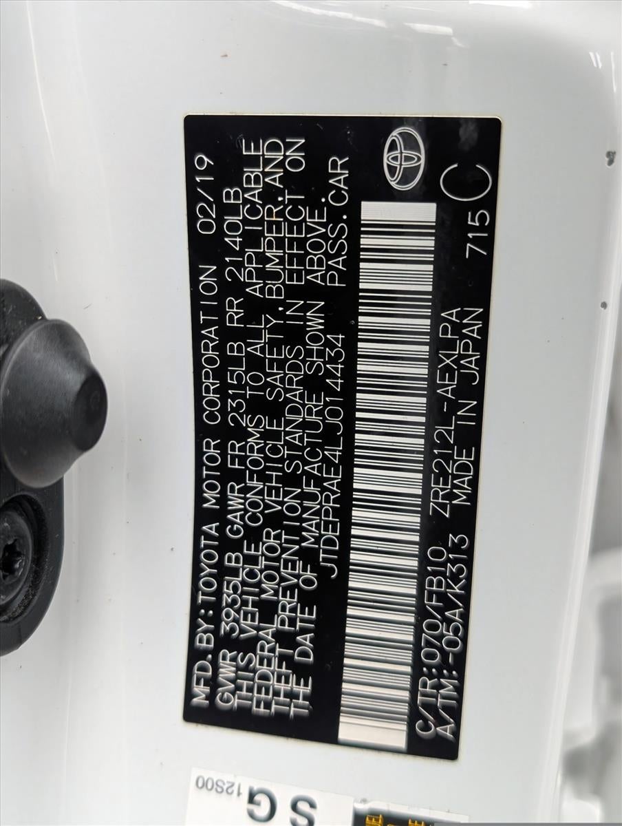 2020 Toyota Corolla LE CVT (Natl)