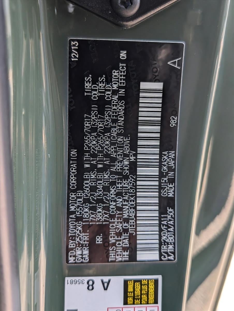 2014 Toyota FJ Cruiser 4WD 4dr Auto (Natl)