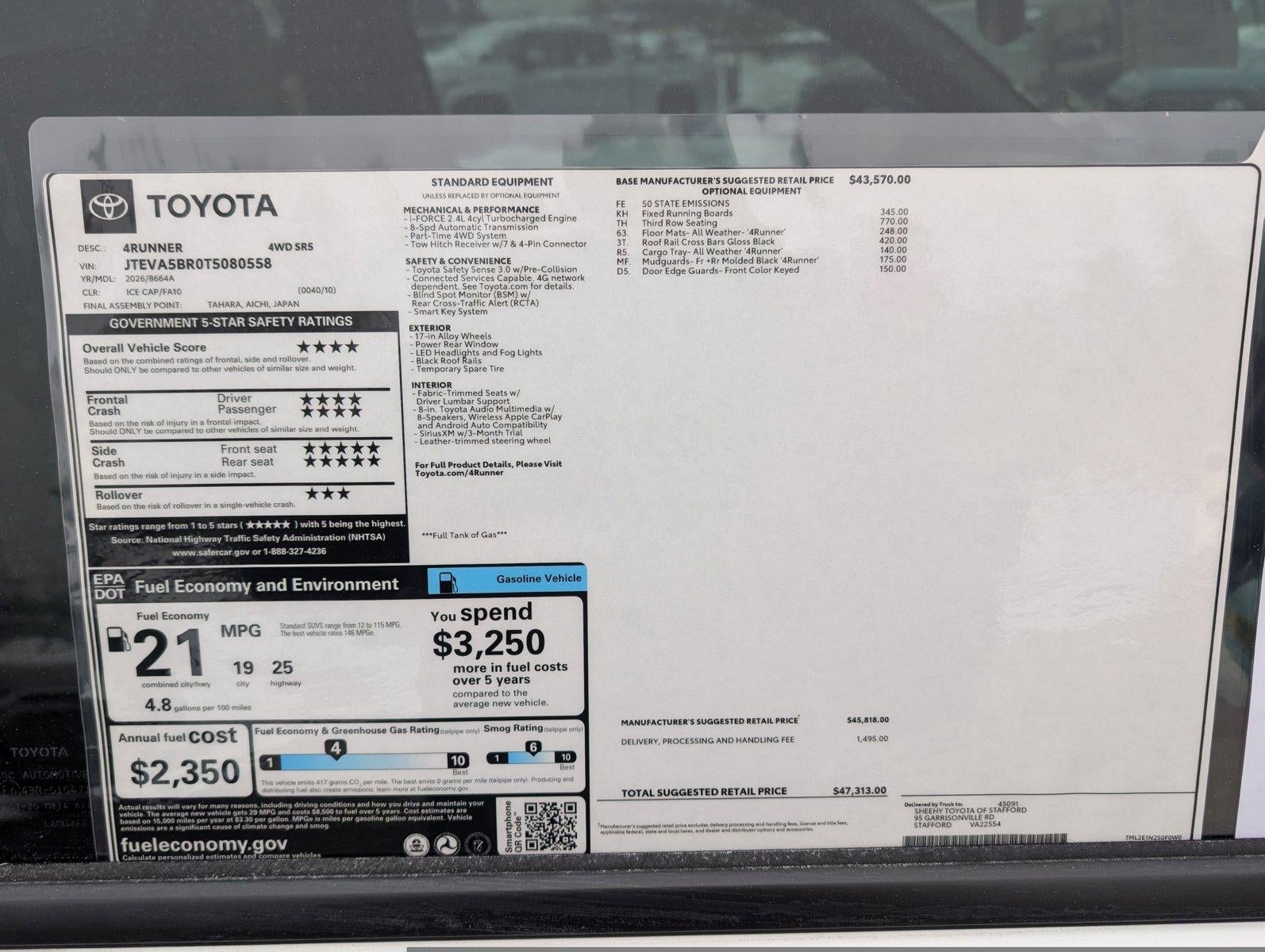 2026 Toyota 4Runner SR5 4WD (Natl)