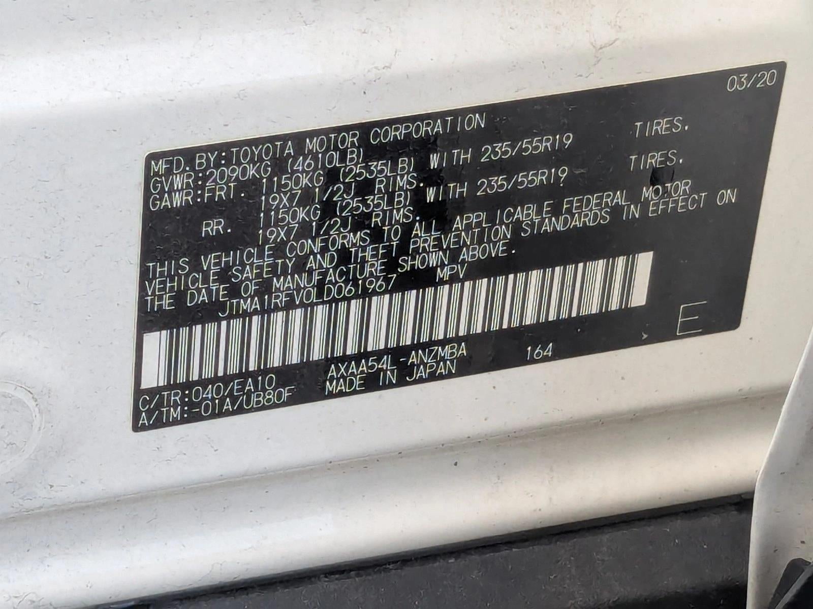 2020 Toyota RAV4 XLE Premium AWD (Natl)