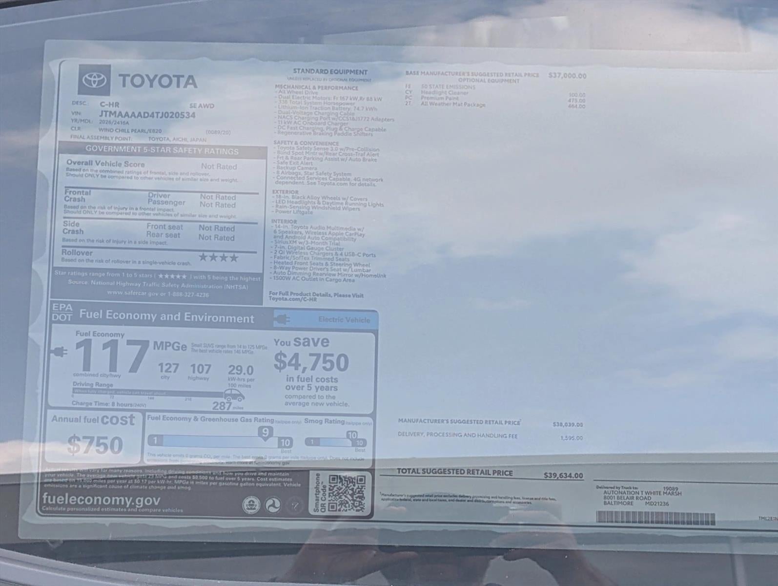 2026 Toyota C-HR SE AWD (Natl)