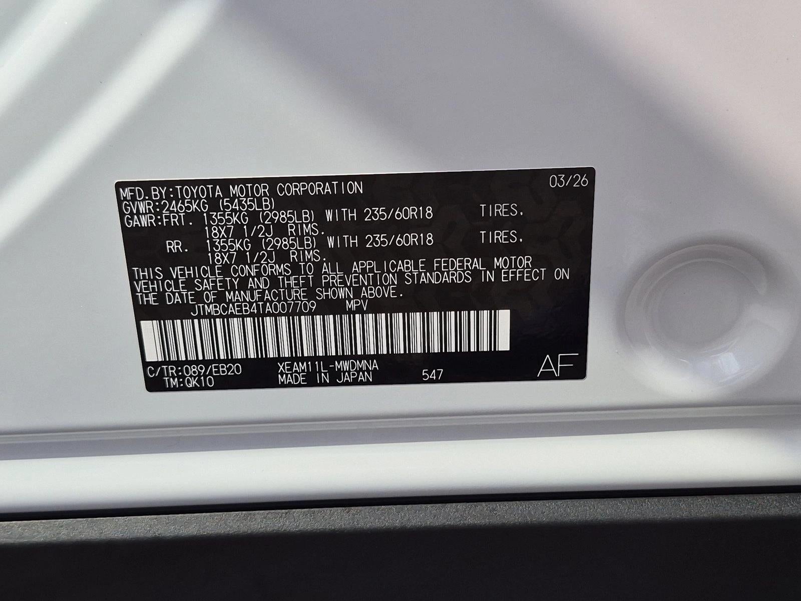 2026 Toyota bZ XLE Plus FWD (Natl)