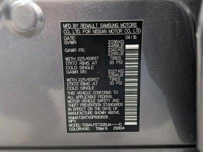 2016 Nissan Rogue FWD 4dr S