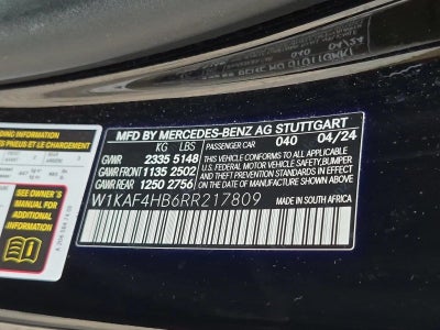 2024 Mercedes-Benz C-Class C 300 4MATIC® Sedan