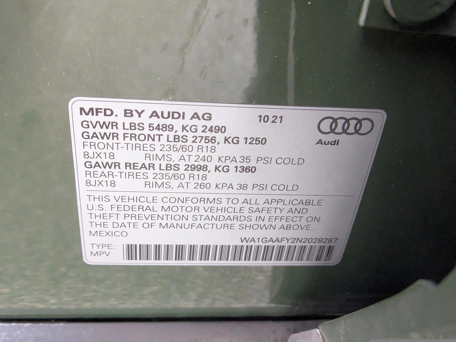 2022 Audi Q5 S line Premium 45 TFSI quattro