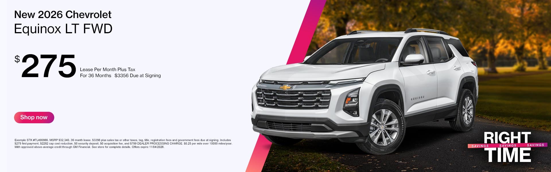 New 2026 Chevrolet Equinox APR Offer